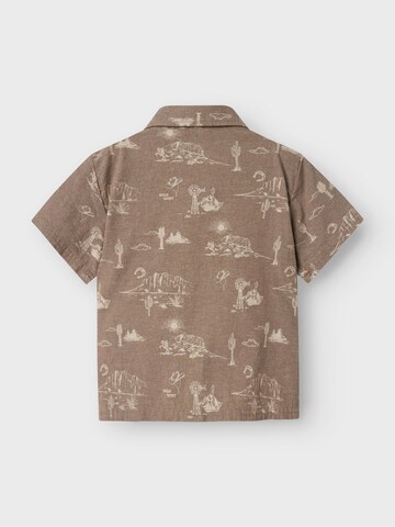 Coupe regular Chemise NAME IT en marron