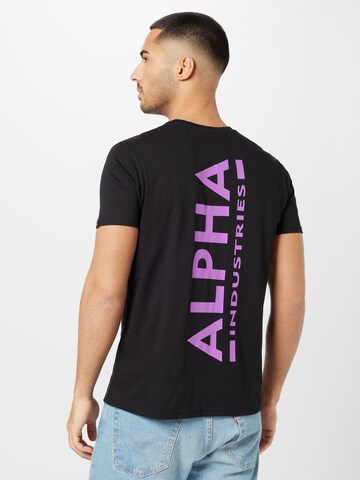 T-Shirt ALPHA INDUSTRIES en noir : devant