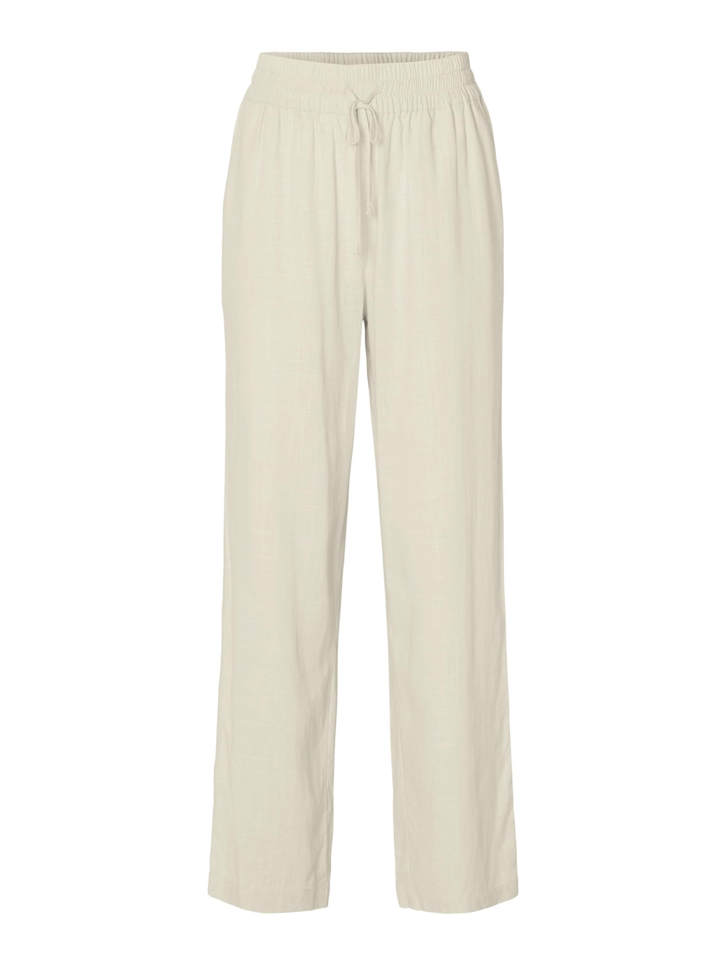 SELECTED Loosefit Broek 'SLFLINNIE-GULIA' in Beige: voorkant