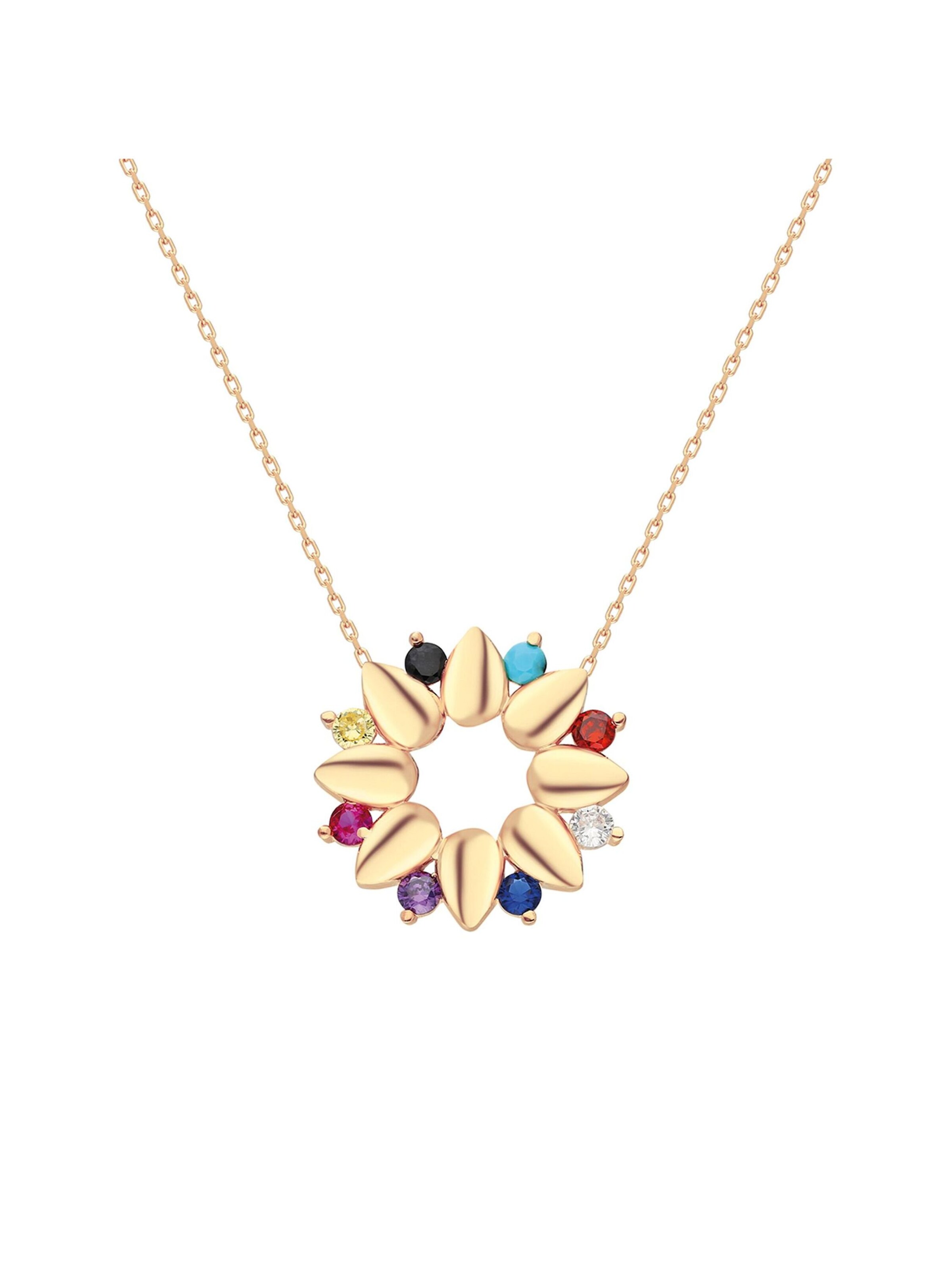 Dkeniz Kette in blau / gold / rot, Produktansicht