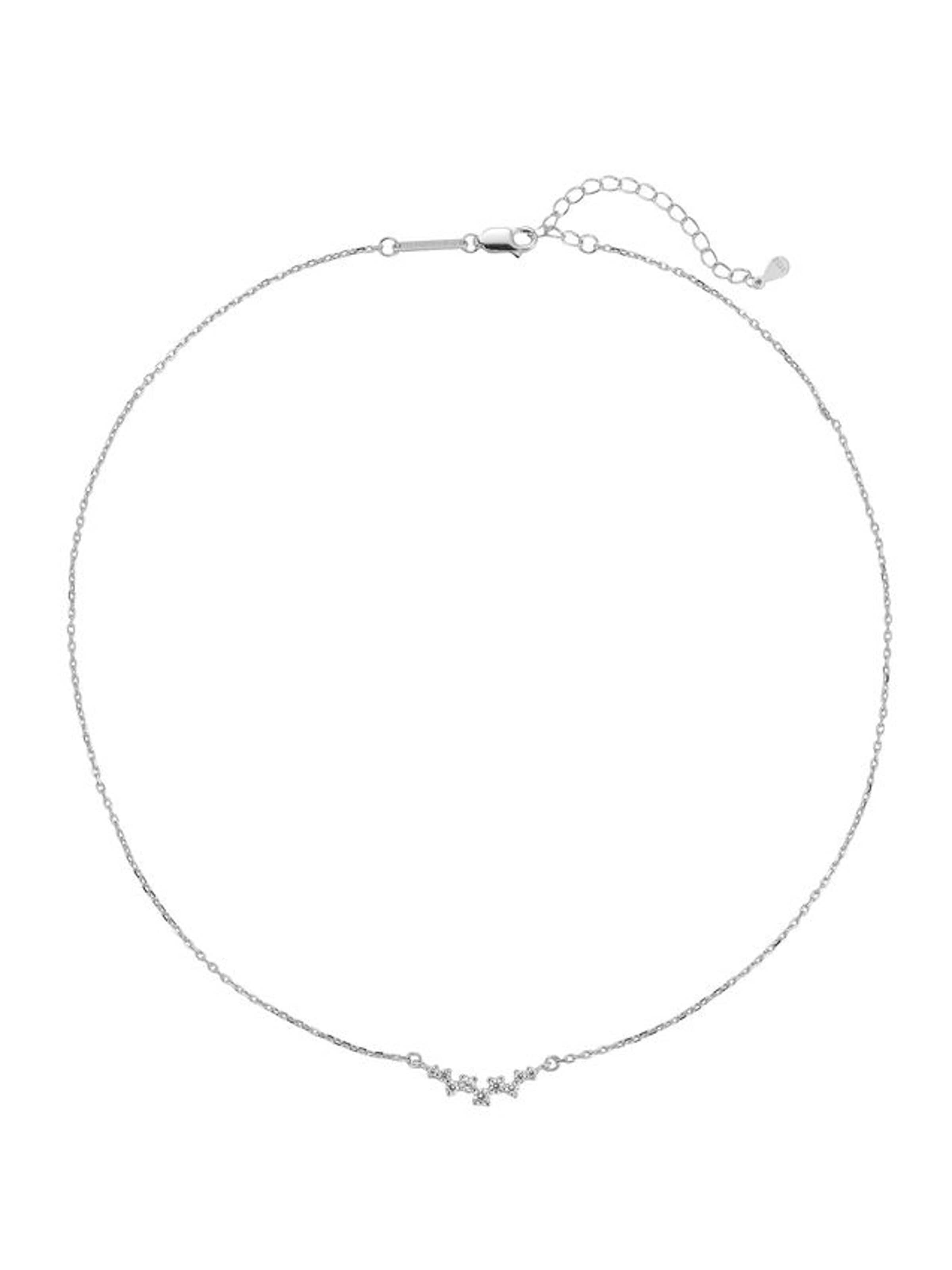 Hey Happiness Necklace 'Lumi Line' in Silver: front