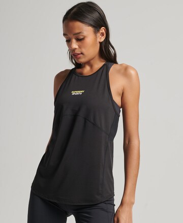 Superdry - Top deportivo 'Active' en negro: frente