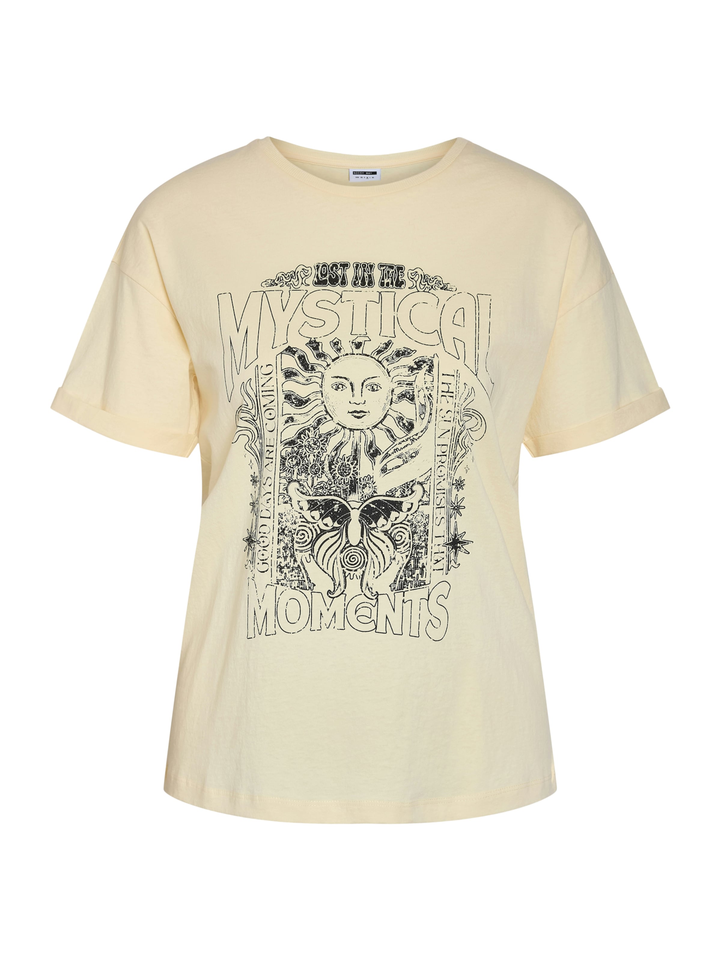 Noisy may Μπλουζάκι 'NMBRANDY' σε μπεζ: μπροστά