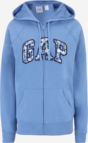 Gap Tall Zip-Up Hoodie 'HERITAGE' in Blue: front
