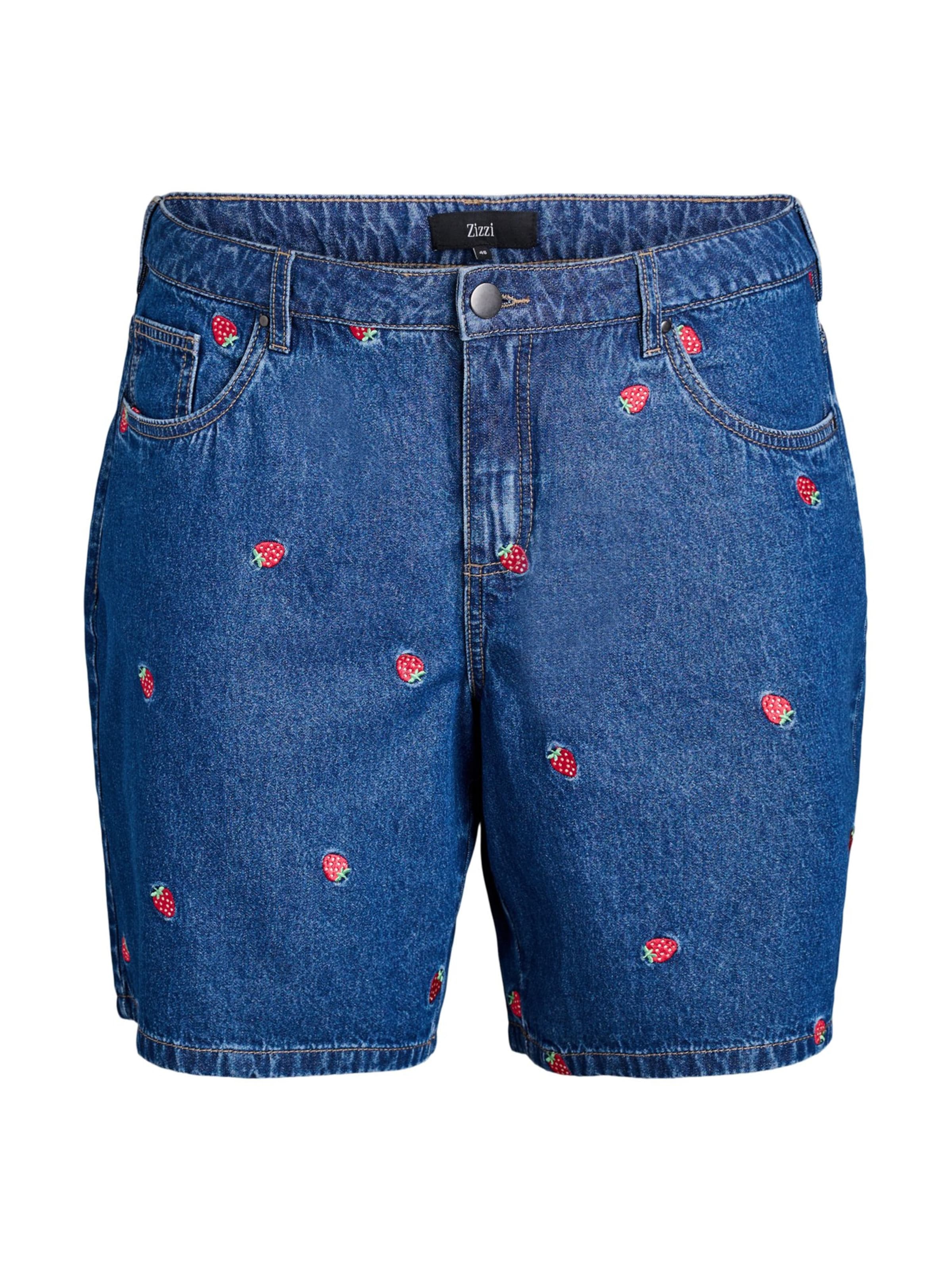 Zizzi Normální Džíny 'Jeva' – modrá: přední strana