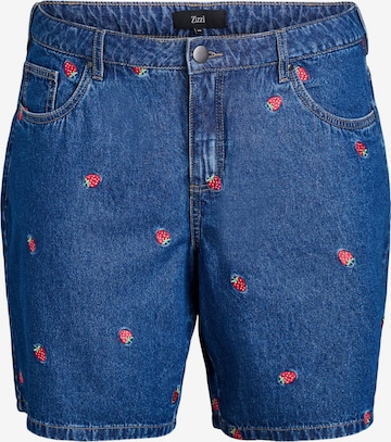 Regular Jeans 'Jeva' de la Zizzi pe albastru: față