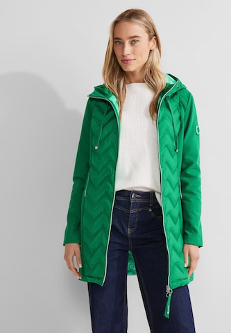 STREET ONE Between-Seasons Coat 'ECOTEFLON' in Green: front