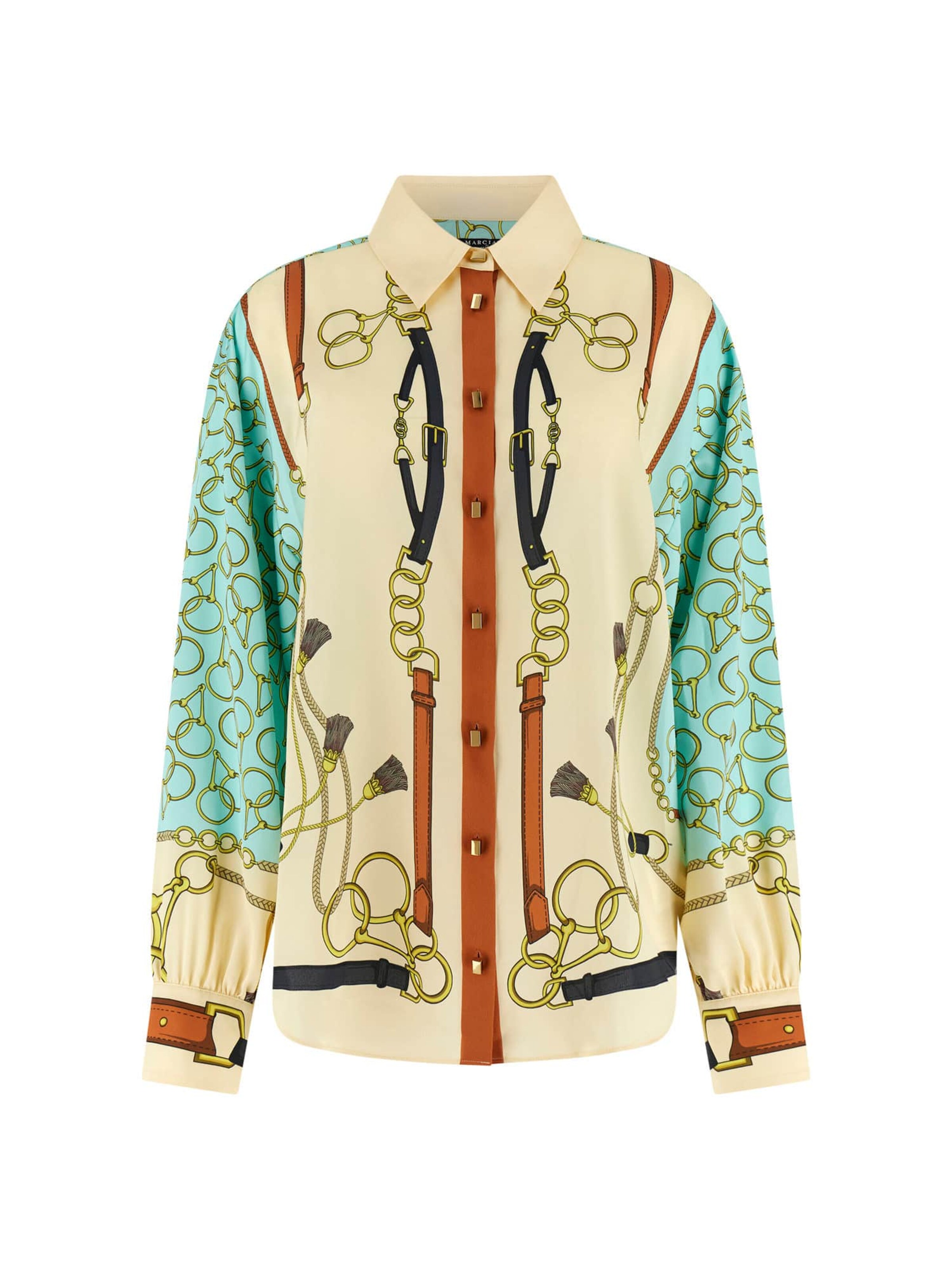 MARCIANO LOS ANGELES Blouse in Beige: front