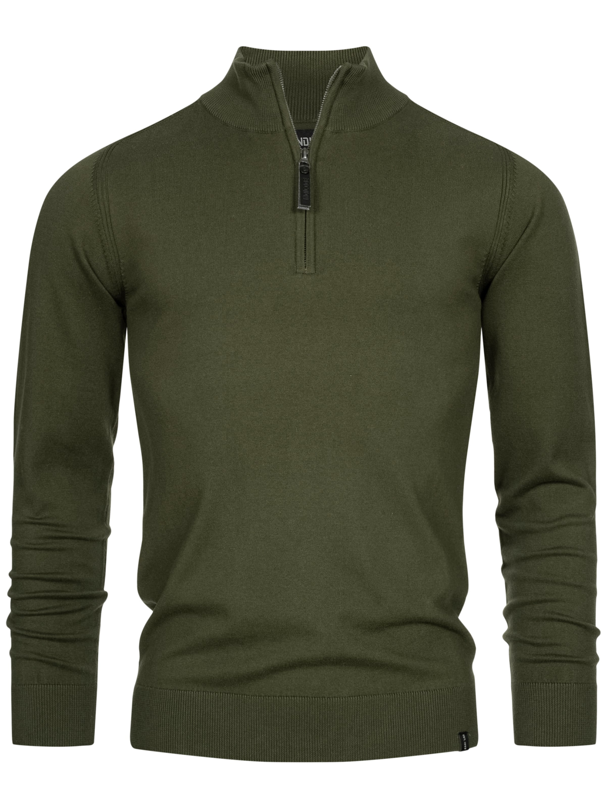 INDICODE JEANS Sweater ' Gore ' in Green: front