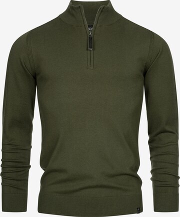 INDICODE JEANS Sweater ' Gore ' in Green: front