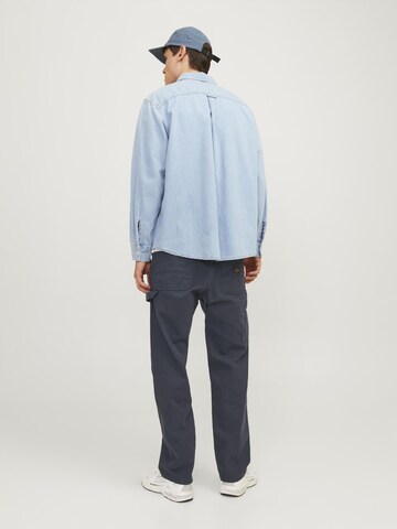 JACK & JONES Loose fit Cargo Pants 'JPSTEddie JJCarpenter' in Blue
