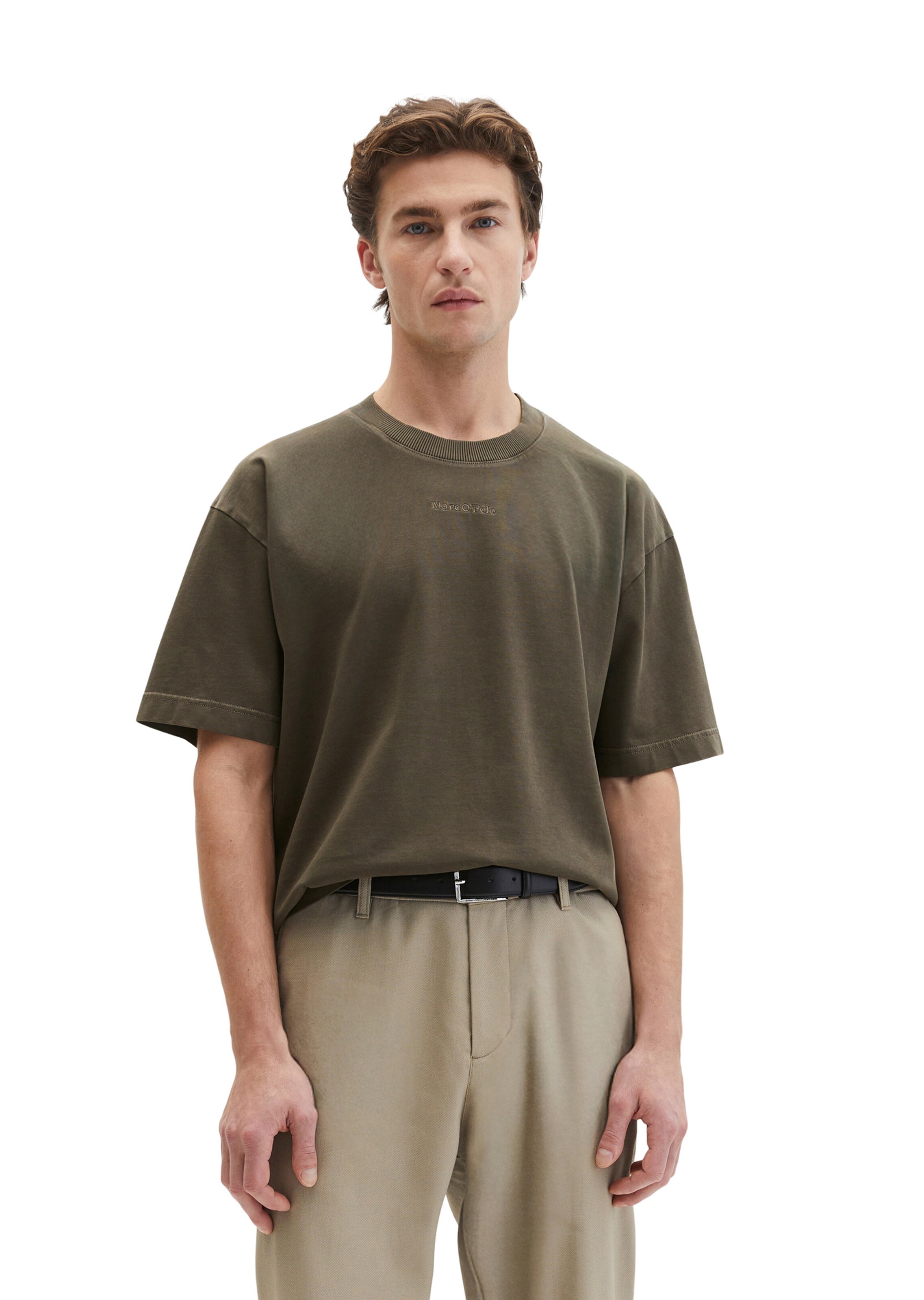 Marc O'Polo Shirt in Bruin: voorkant