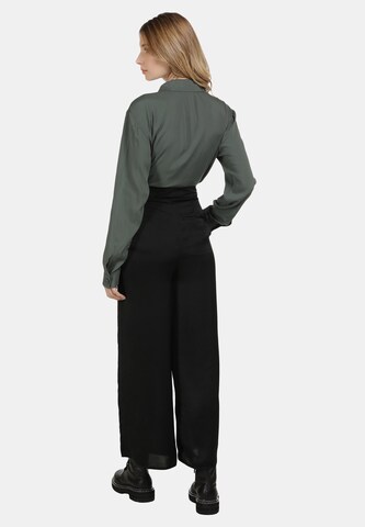 DreiMaster Vintage Široke hlačnice Hlače | črna barva