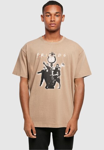 T-Shirt 'Friends - Clock Mono Photo' ABSOLUTE CULT en beige : devant