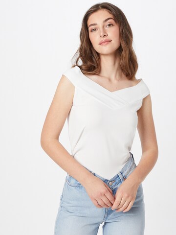 COMMA Top in Weiß: Vorderseite