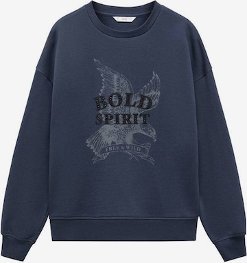 MANGO TEEN Sweatshirt 'Bold' in Blue: front