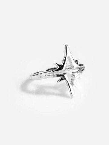 warpedsense Ring 'Stellar' in Silver: front