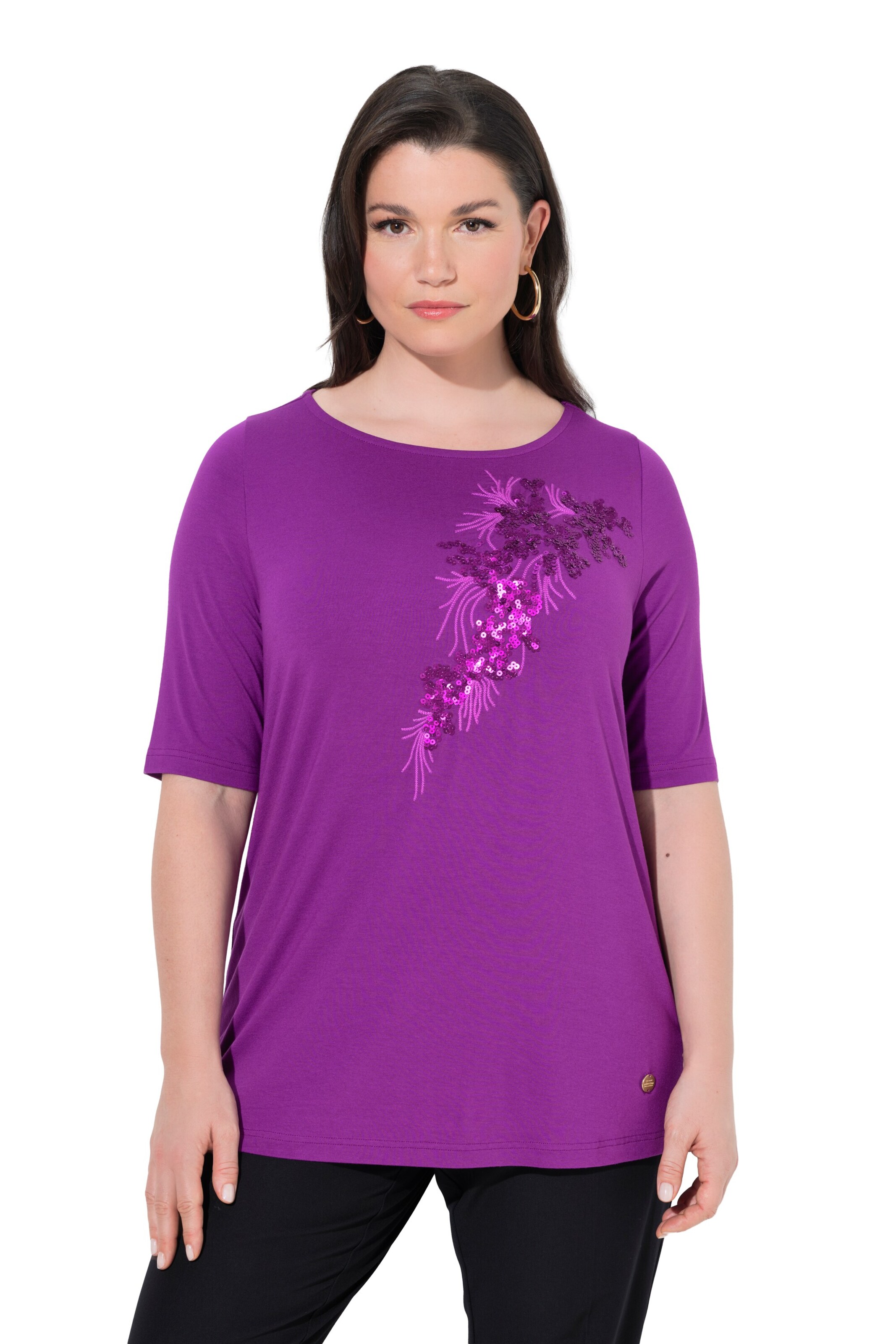 Ulla Popken Shirt in Lila: Vorderseite