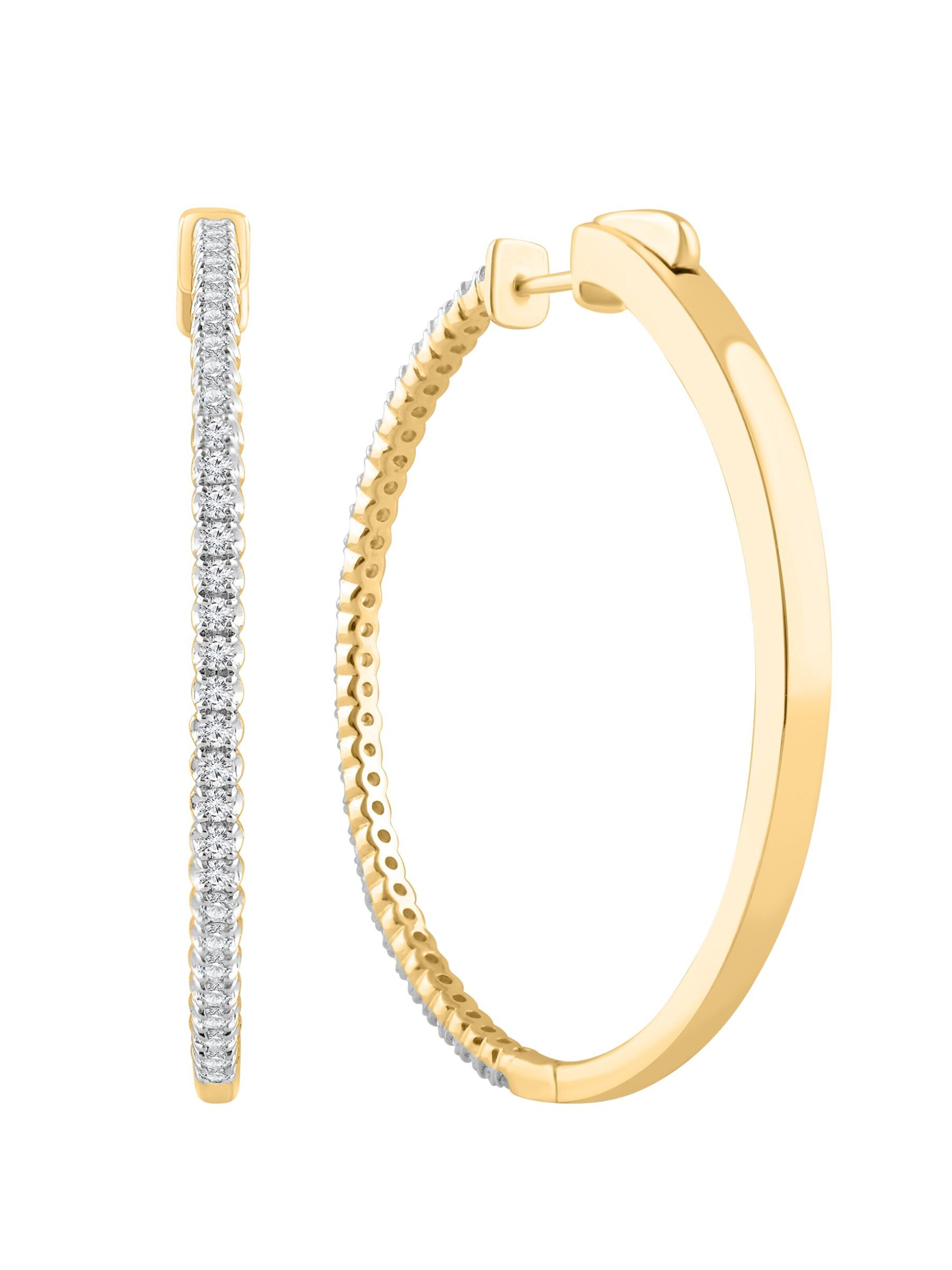 Orecchini 'Ohrringe aus 375 Gelbgold mit Lab Grown Diamant' di ETHISHER DIAMANTEN in oro