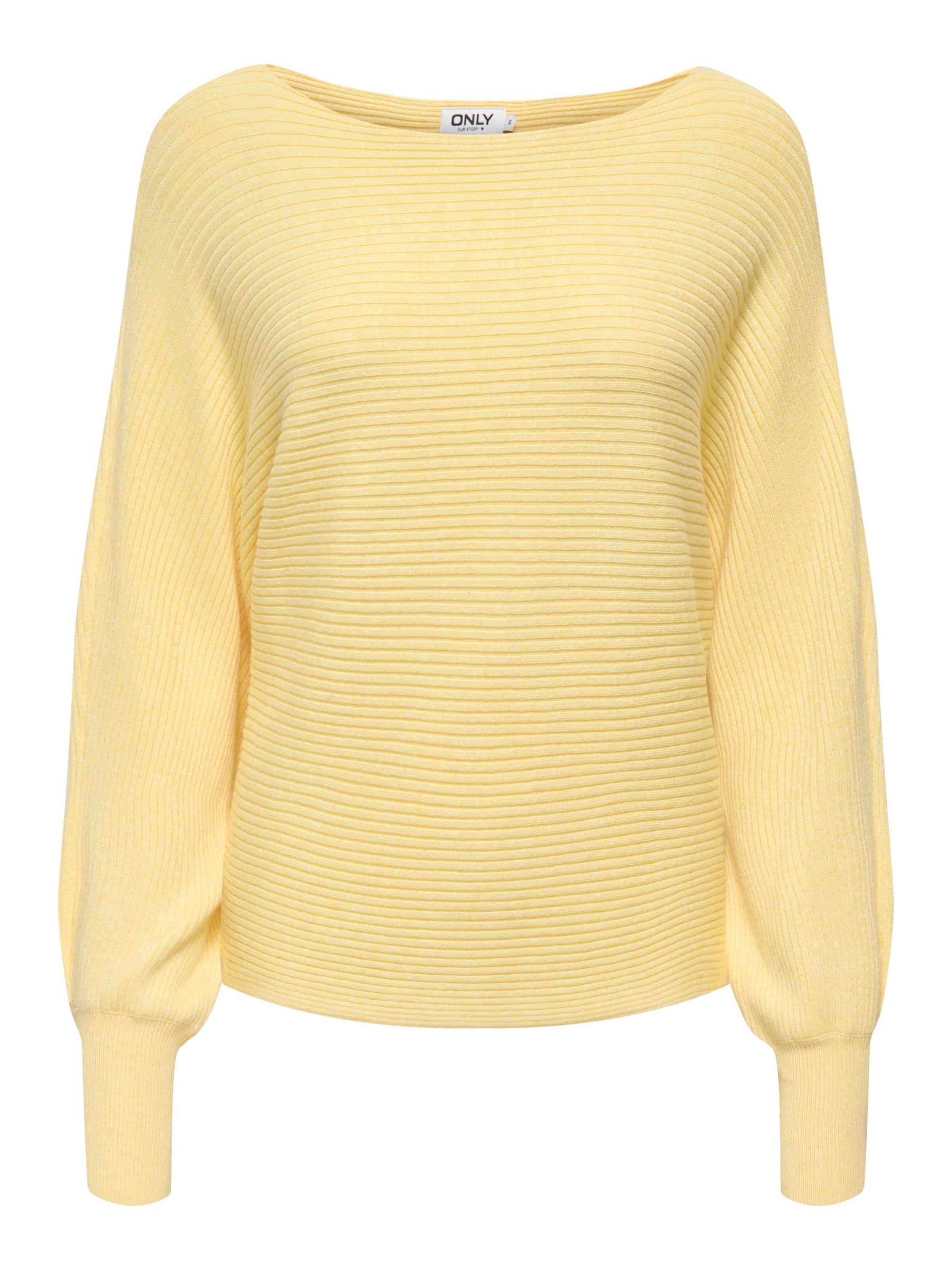ONLY Trui 'Adeline' in de kleur Geel, Productweergave