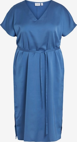 EVOKED Dress in Blue: front