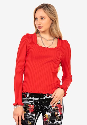 CIPO & BAXX Sweater in Red: front