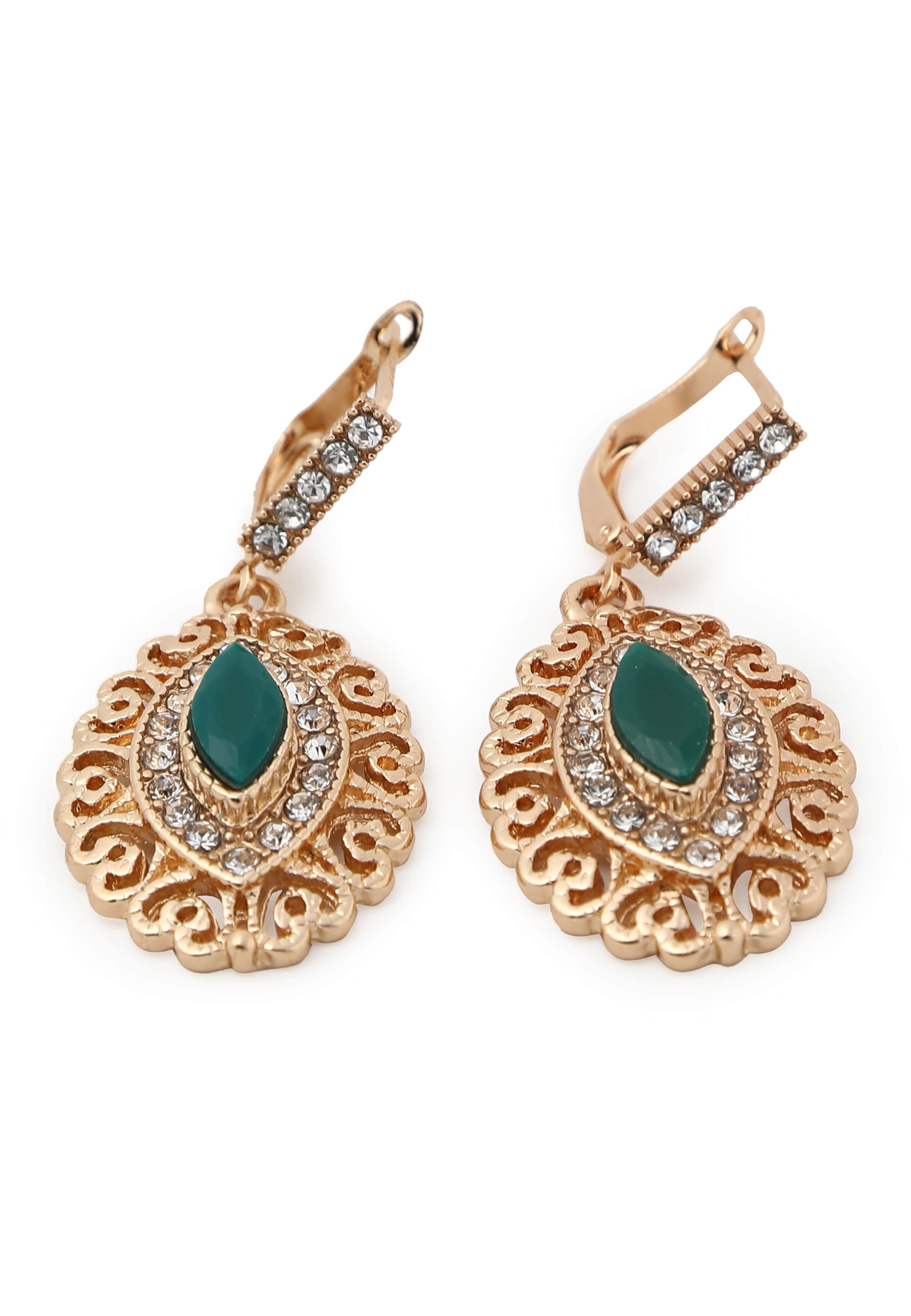 SOHI Øreringe 'Clara' i grøn: forside