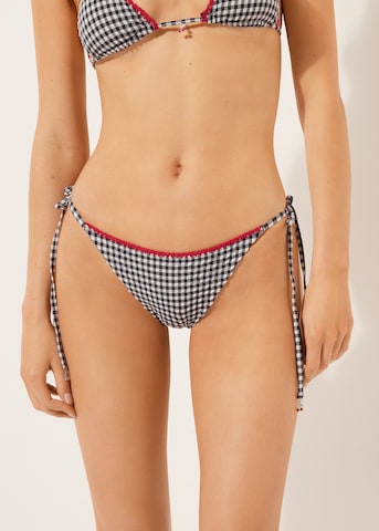 CALZEDONIA Bikinihose 'Cherry Vichy' in Schwarz: Vorderseite