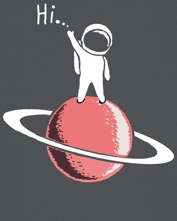 T-shirt ' Astronaut says Hi ' Watapparel en gris