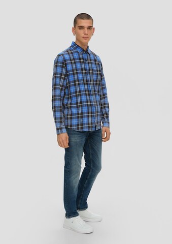 Regular fit Camicia di QS in blu