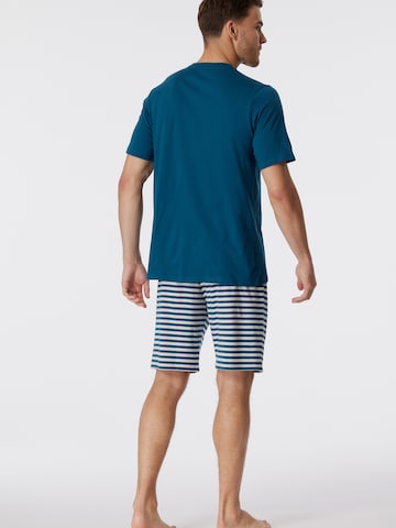 SCHIESSER Pyjama kort ' Casual Nightwear ' in Blauw