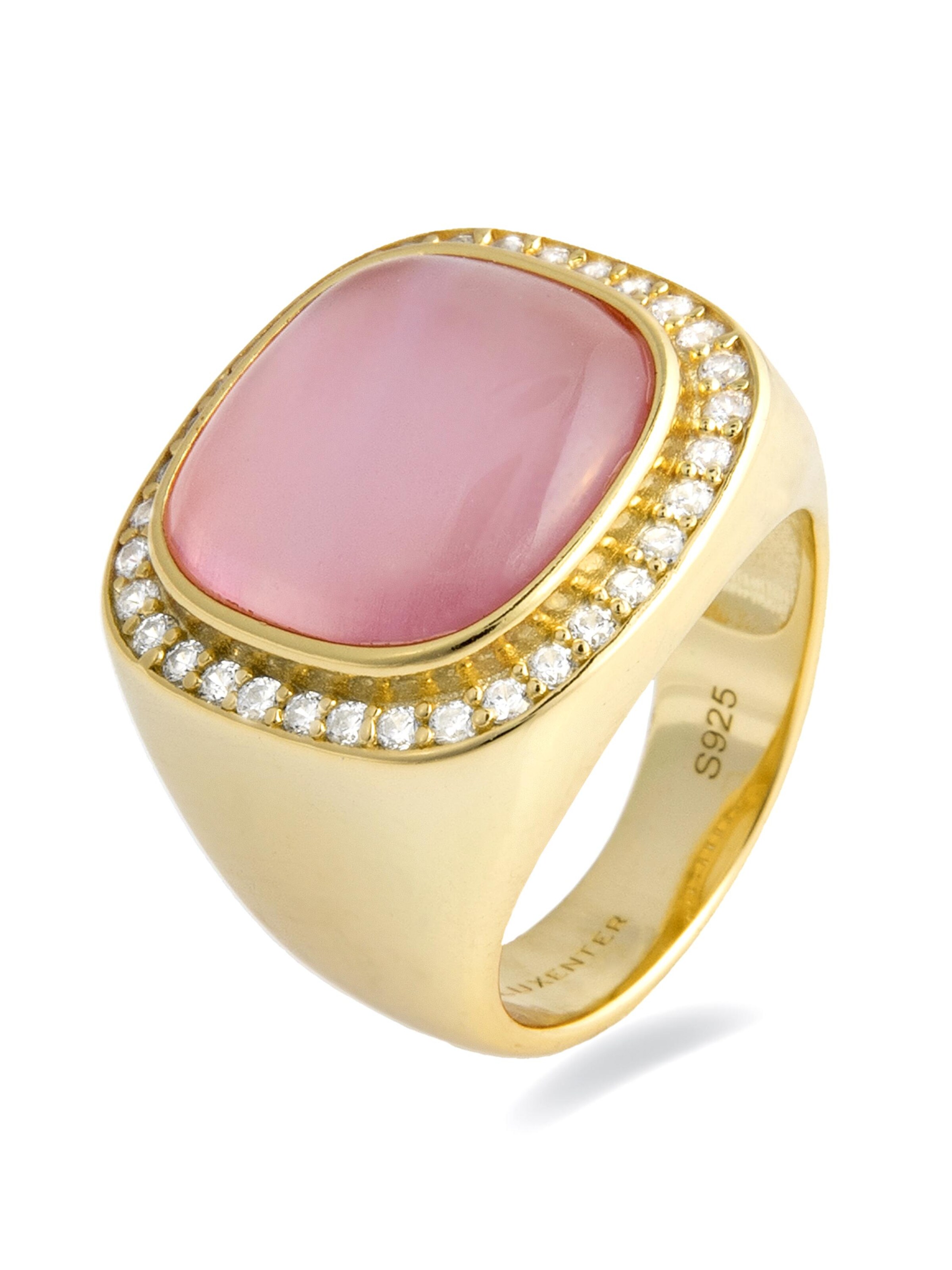 Luxenter Ring 'EXIUH' in Geel: voorkant