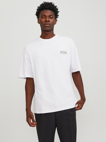 JACK & JONES Koszulka 'JORSantorini' w kolorze biały: przód