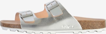 Kickers Pantolette in Silber: Vorderseite
