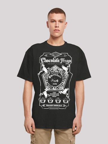 F4NT4STIC T-Shirt 'Harry Potter Chocolate Frogs Mono' in Schwarz: Vorderseite