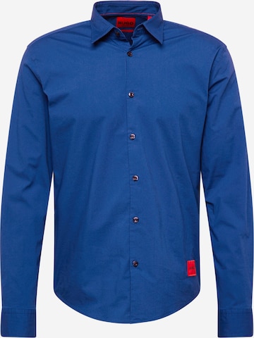 HUGO Red - Slim Fit Camisa 'Ermo' em azul: frente