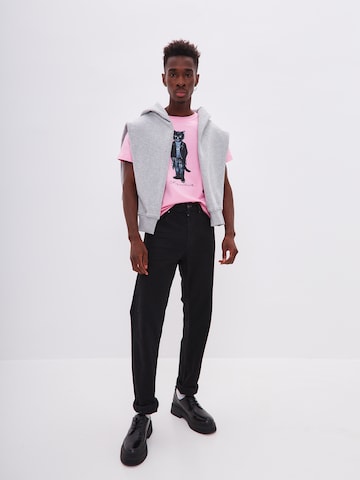 Maglietta 'Rocker Cat' di Cat e Lolette in rosa