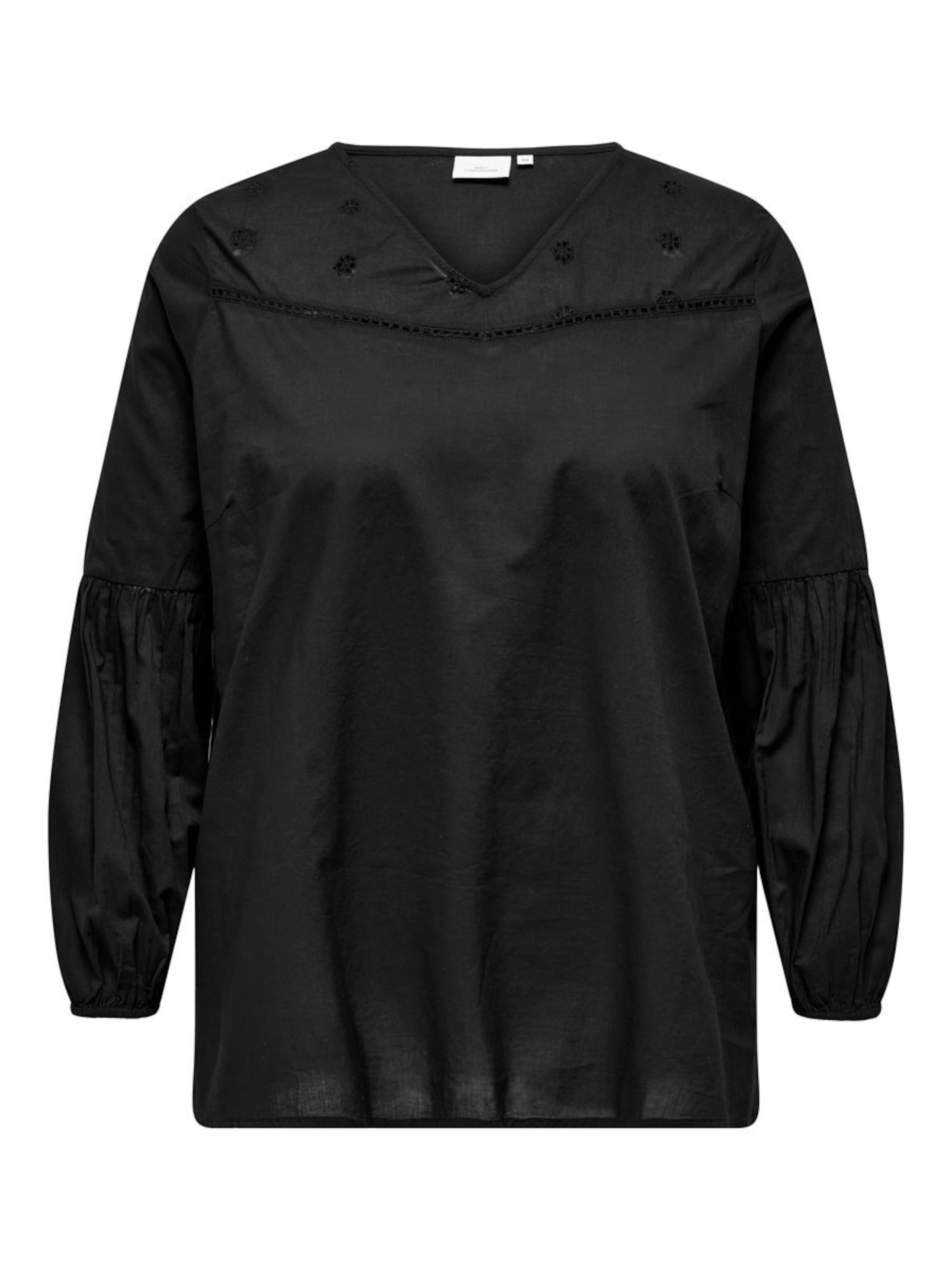 ONLY Carmakoma Bluse i sort: forside