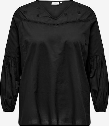 Camicia da donna di ONLY Carmakoma in nero: frontale