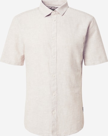 Only & Sons Слим Рубашка 'ONSCaiden' в Бежевый: спереди
