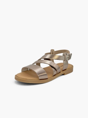 Pisamonas Sandale in Gold: Vorderseite