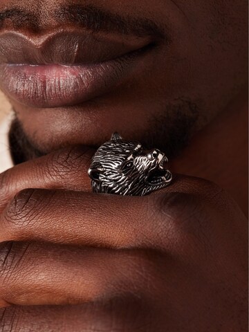 Lucardi Ring 'Urbane Geschichte' in Zilver: voorkant