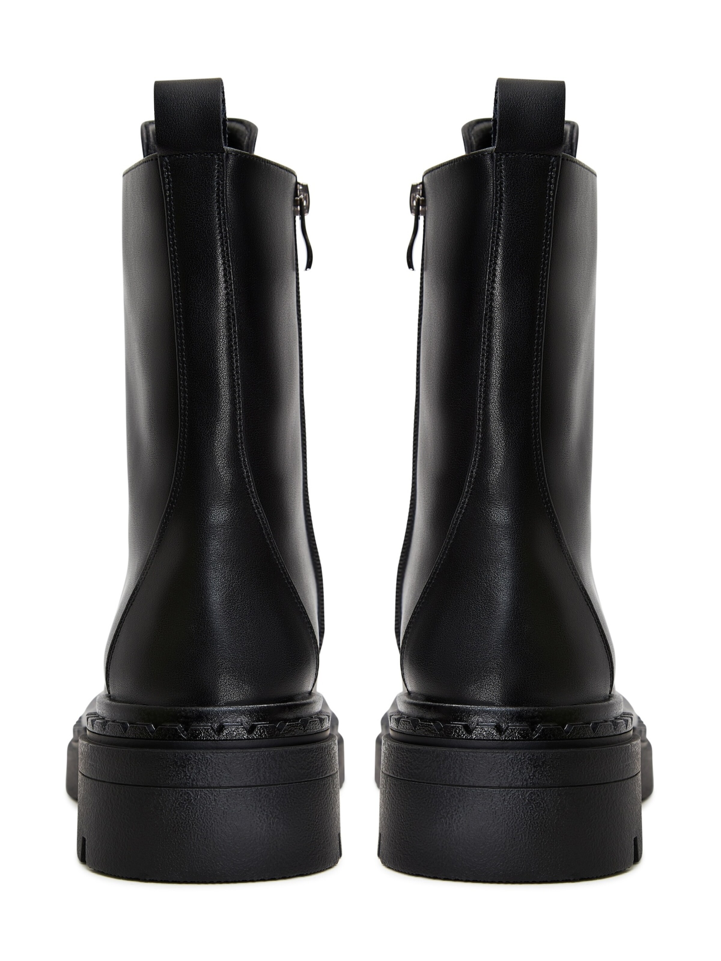 CESARE GASPARI Lace-Up Ankle Boots in Black
