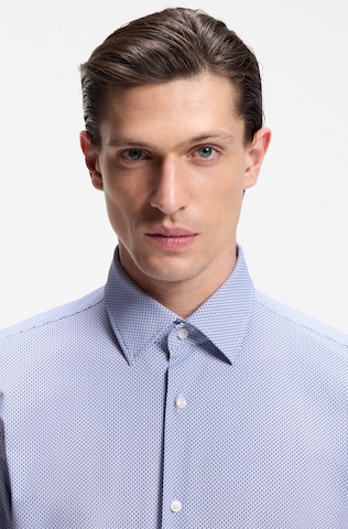 BOSS Slim fit Button Up Shirt ' Hank' in Blue
