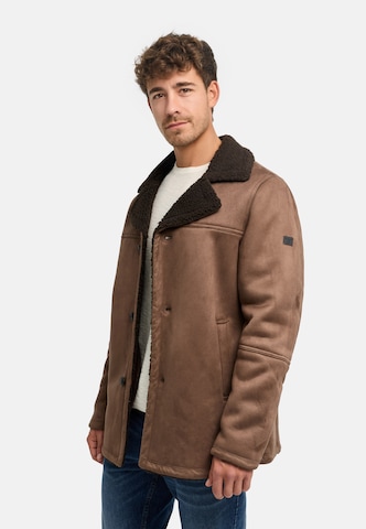 INDICODE JEANS Winterjas 'Crocky' in Bruin