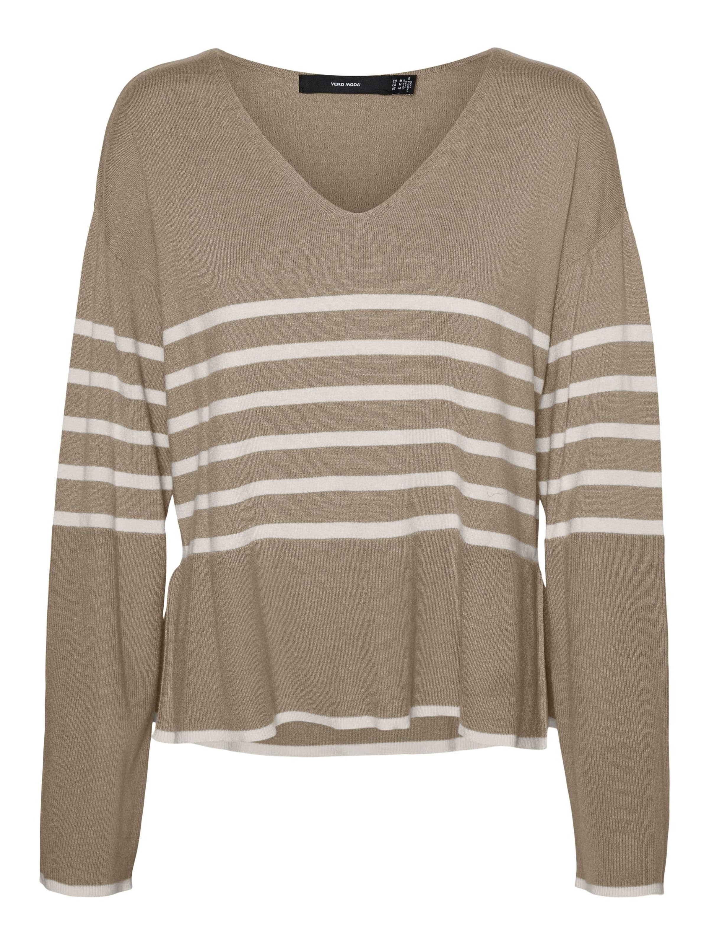 Pull-over 'HAPPINESS' VERO MODA en marron : devant