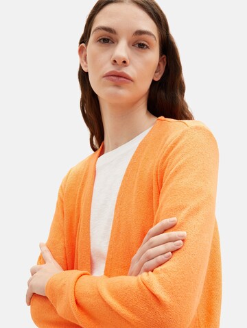 TOM TAILOR Regular Knit Cardigan in Orange