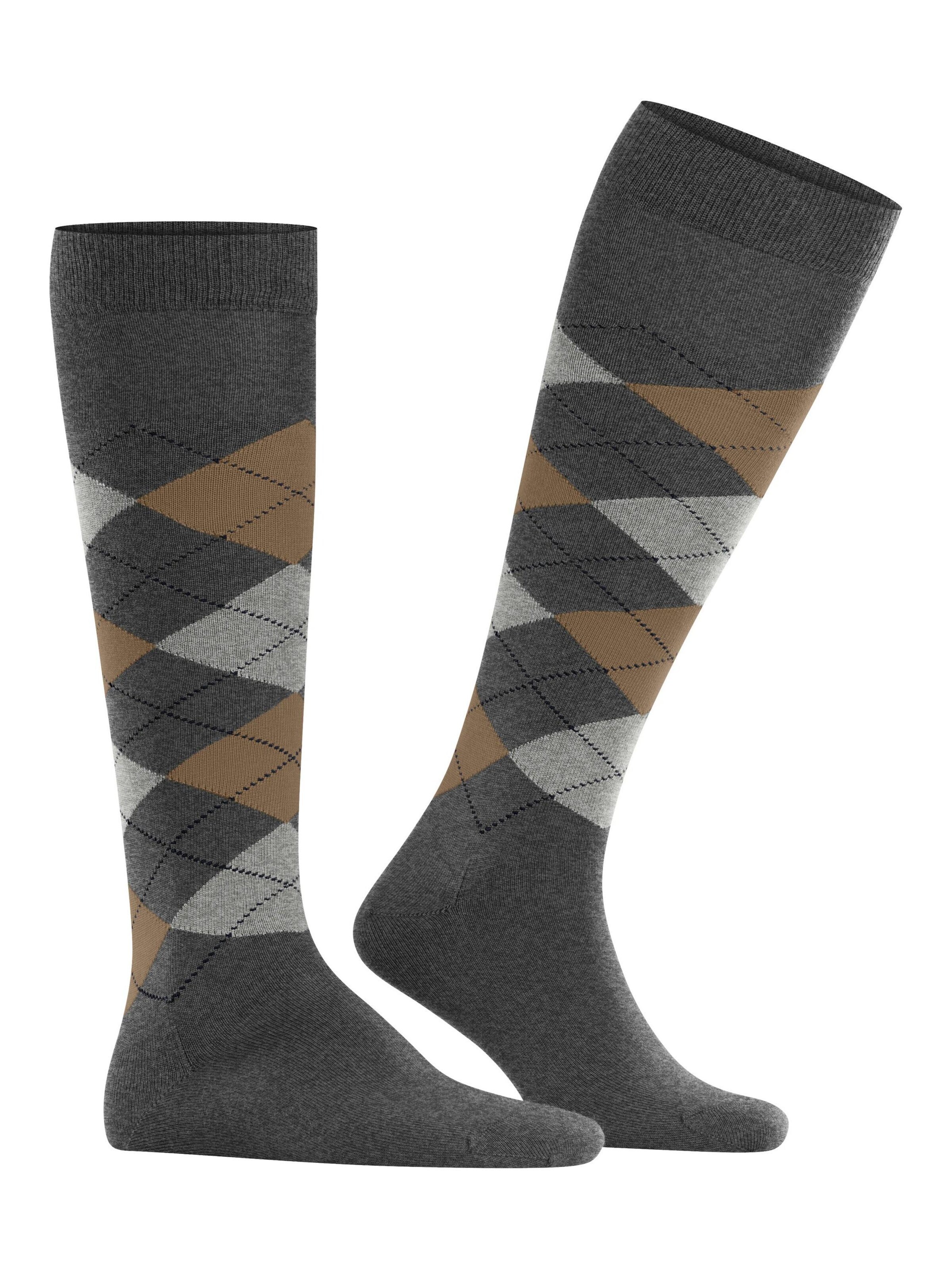 BURLINGTON Kniestrümpfe 'Edinburgh'‌‌‌‌‌‌‌‌ in Grau