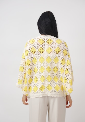 Elara Oversized cardigan i gul