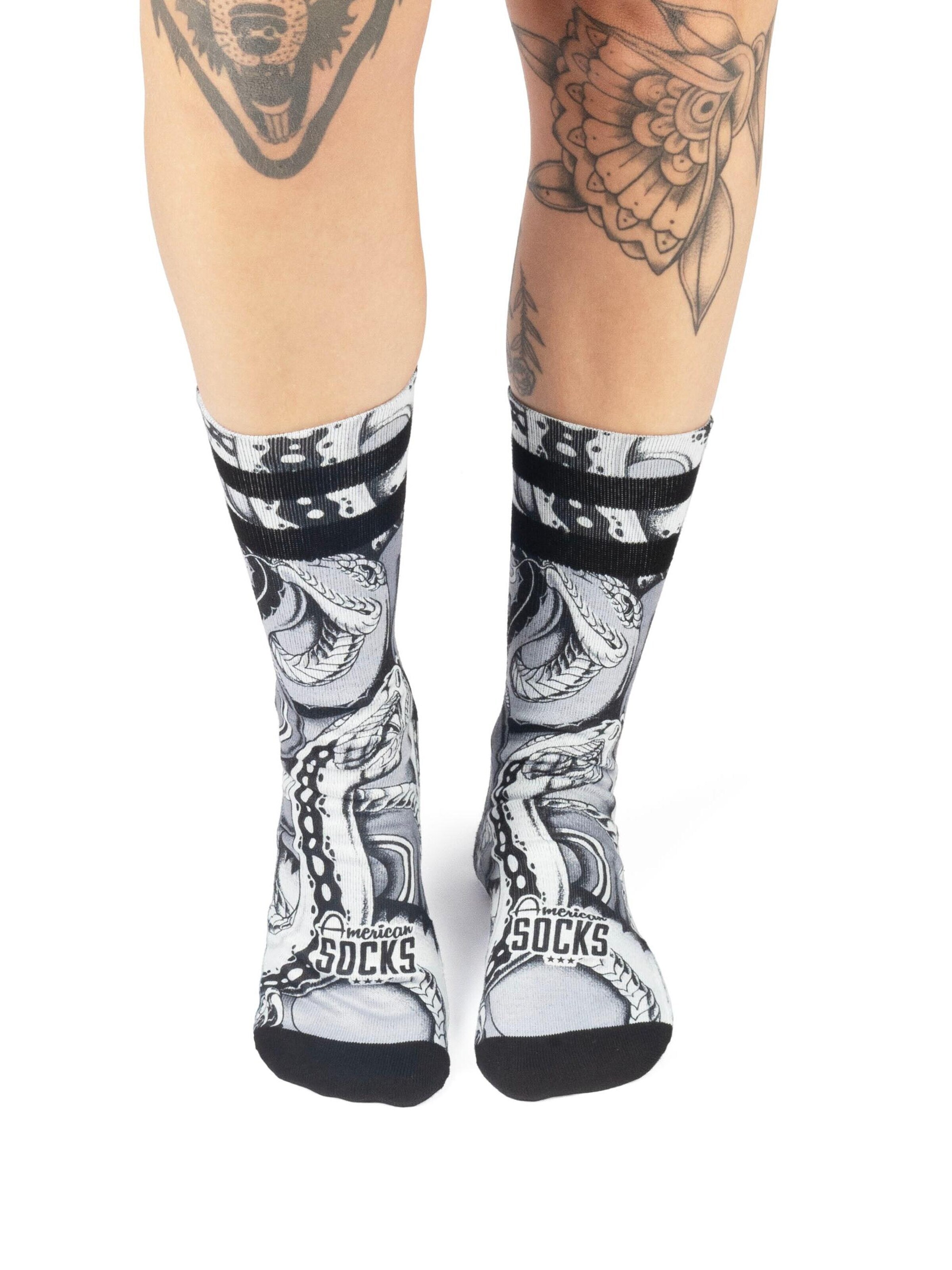 American Socks Socks 'Python - Mid High' in Grey